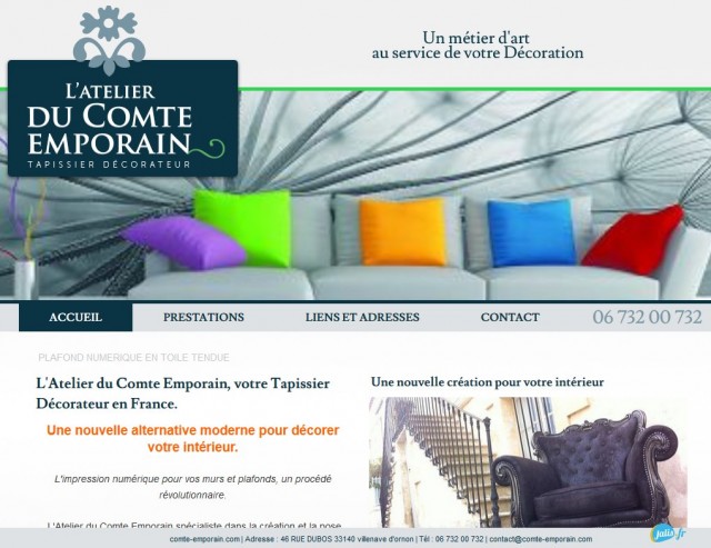 Plafond tendu avec impression grand format - Comte Emporain