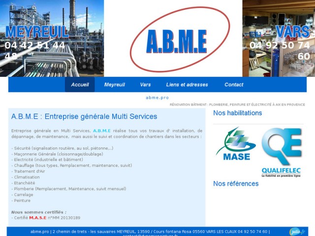 Rénovation de bâtiment, électricien et plombier sur Aix-en-Provence - ABME