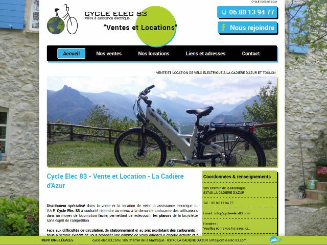 Où louer et acheter un vélo électrique à La Cadière ? - Cycle Elec 83