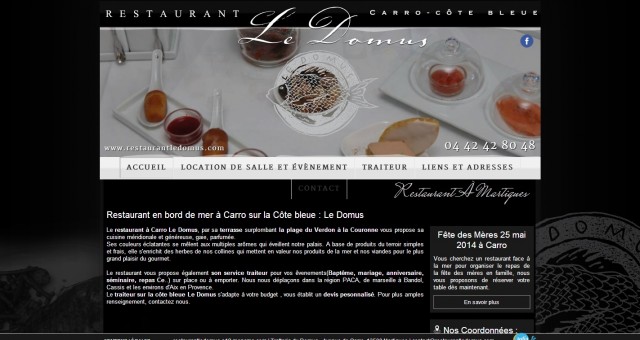 Restaurant en bord de mer sur la Côte Bleue - Le Domus