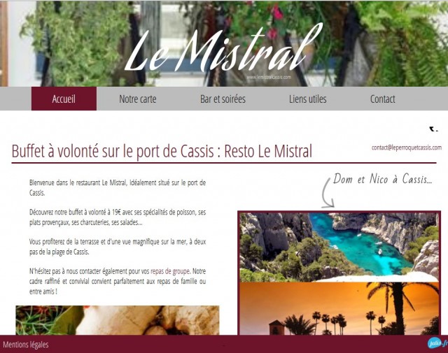 Restaurant sur le port de Cassis avec spécialité de poissons
