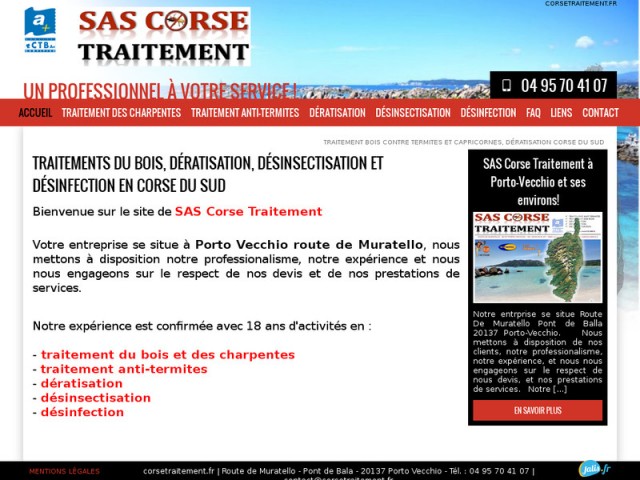 Traitement termites et dératisation à Porto Vecchio - SAS Corse Traitement