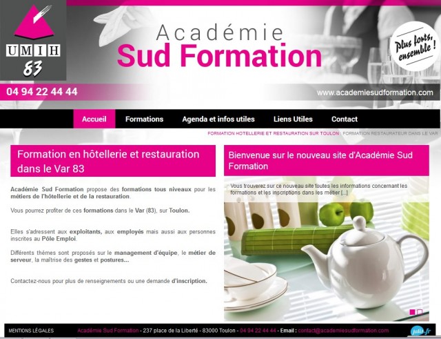 Formation aux métiers de l'hotellerie et de la restauration - UMIH 83