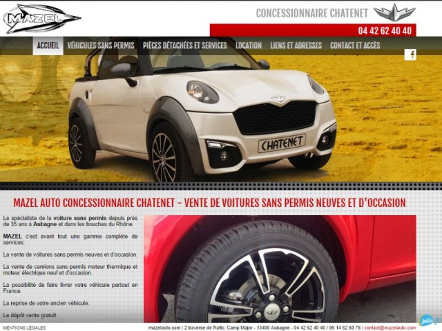 Où acheter une voiture sans permis neuve à Aubagne ? - Mazel Auto