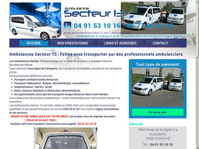 Société de transport en ambulance à Aubagne et Marseille - Ambulances Secteur 13