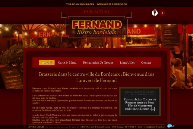Brasserie typique à Bordeaux - Bistrot Fernand