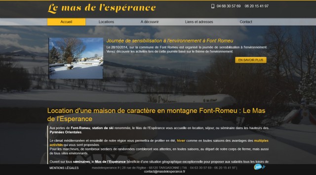 Louer une maison près de Font-Romeu - Le Mas de l'Espérance