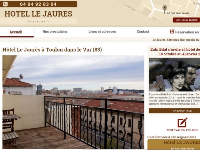 Où trouver une chambre d'hôtel pas chère pour un week end sur Toulon ? - Hôtel Le Jaurès
