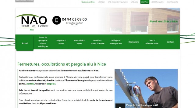 Pose de pergola pas chère à Nice - NAO Fermetures
