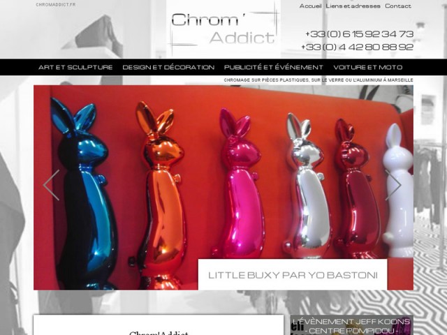 Chromage de sculpture ou objet de décoration à Marseille - Chrom'Addict