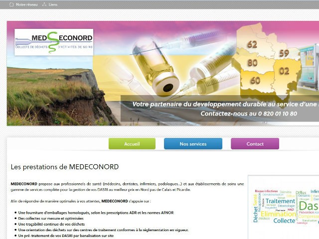 Trouver un professionnel pour la collecte DASRI - MEDECONORD