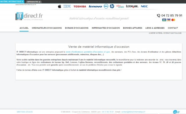 Où acheter un ordinateur portable HP d'occasion sur Lyon ? - IT DIRECT INFORMATIQUE