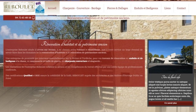 Rénovation d'habitat et de patrimoine ancien - Reboulet