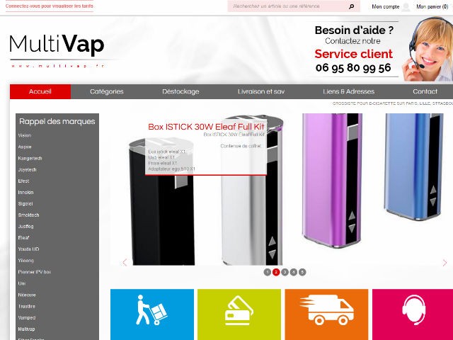Grossiste pour vente de e-cigarette - Multivap