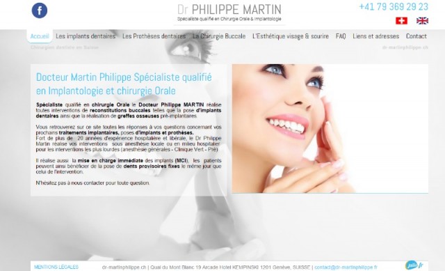 Quel chirurgien dentiste appeler pour réaliser une greffe osseuse à Genève ? - Dr Philippe Martin