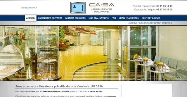 Pose d'ascenseur pour particuliers sur Avignon - AP CASA