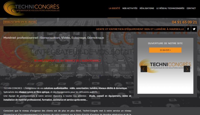 Solutions professionnelles pour éclairage et sonorisation techniques - Technicongres Marseille
