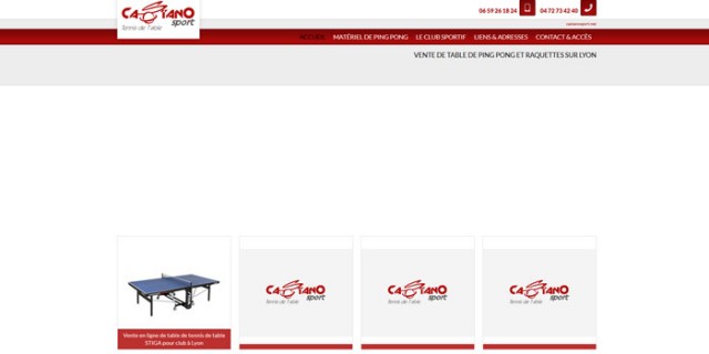 Trouver une table de ping pong professionnelle sur Lyon - Castano Sport