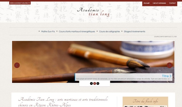 Où apprendre la calligraphie chinoise à Lyon ? Académie Tian Long