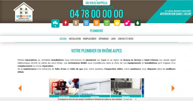 Société pour installation de plomberie à Caluire - RARH