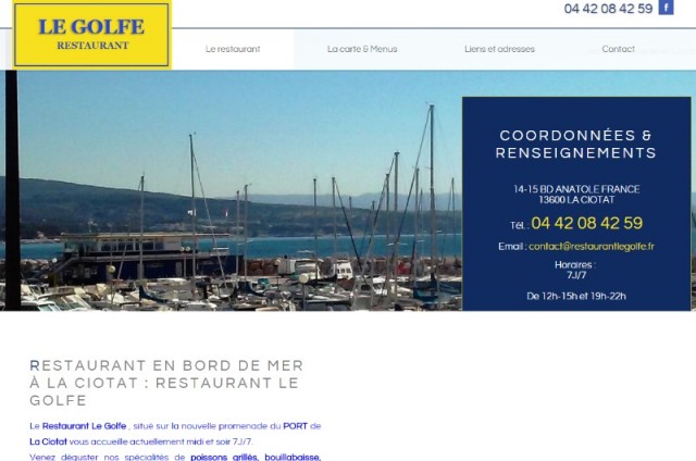 Restaurant avec cuisine Méditerranéenne à La Ciotat - Restaurant Le Golfe