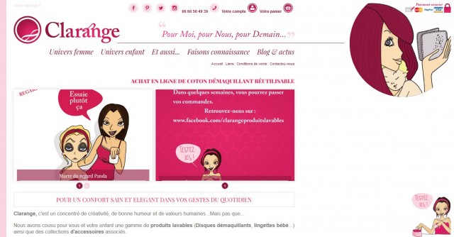 Vente en ligne de coton démaquillant réutilisable - Clarange