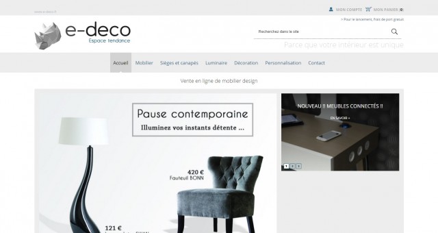 Vente en ligne d'objets de déco design - E-Deco