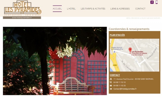 Où trouver une chambre d'hôtel pas chère sur Saint Raphaël ? - Hôtel Les Pyramides
