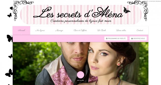 Boutique en ligne de bijoux pour mariage - Les secrets d'Aléna
