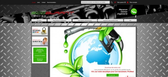 Vente en ligne de produits d'économie de carburant - Mecarun Cemac