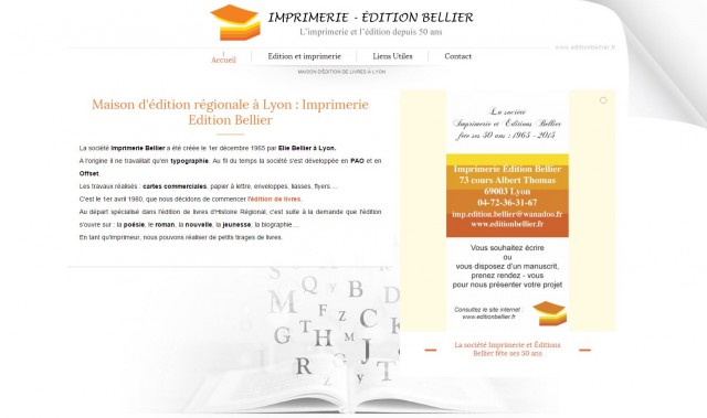 Où trouver une maison d'édition à Lyon ? Edition Bellier