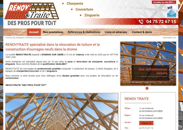 Rénover sa toiture avec un charpentier à Romans-sur-Isère - RENOV TRAITE