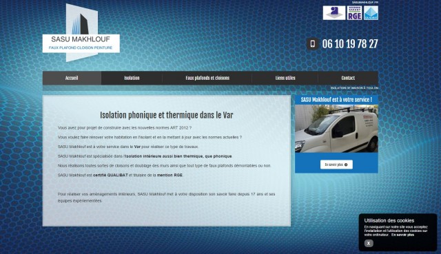 Quelle société pour l'isolation phonique de bureaux à Toulon ? SASU MAKHLOUF