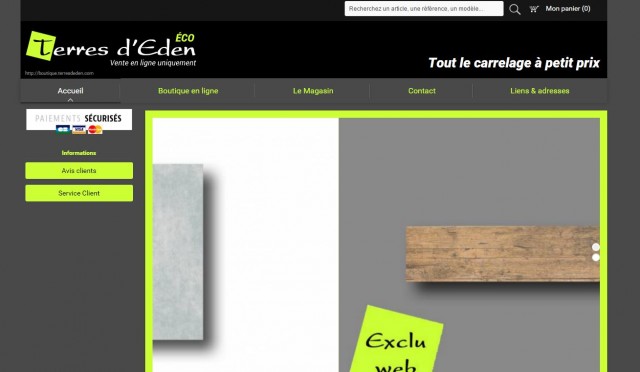 Vente de carrelage design à prix discount - Terres d'Eden