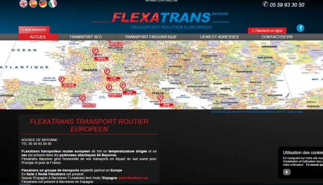 Transport routier international au départ de Bayonne - Flexatrans
