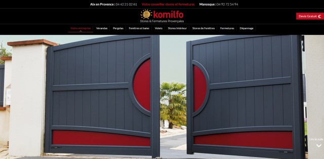 Fabricant de fenêtres à Aix-en-Provence - Komilfo Stores & Fermetures Provençales