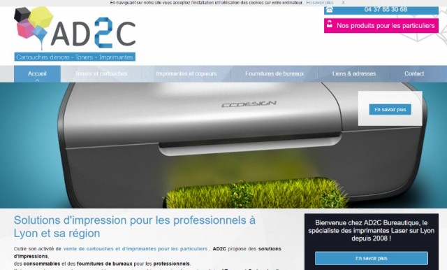 Vente de cartouches et toners pour professionnels sur Lyon - AD2C