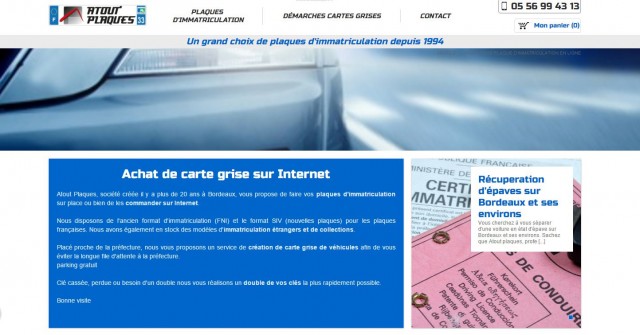Vente de plaques minéralogiques en ligne - Atout Plaques