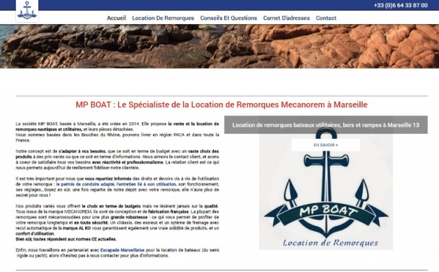 Location de remorques nautiques et utilitaires Mecanorem à Marseille - MP BOAT
