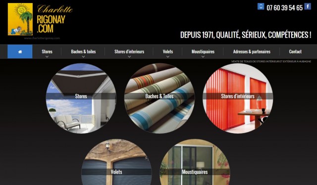 Fabricant de stores bannes sur mesure à Aubagne - Charlotte Rigonay