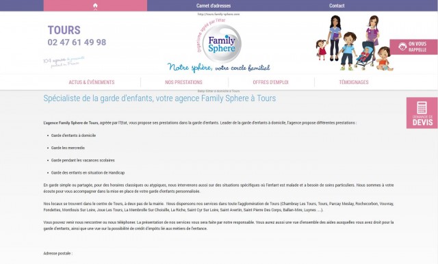 Recherche nounou pour la rentrée 2016 à Tours - Family Sphère Tours