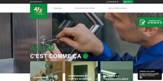 Dépannage serrurerie et télésurveillance à Six-Fours - Ascom