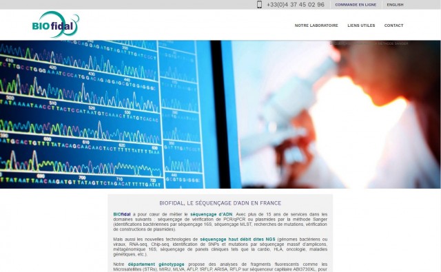 Test de séquencage d'ADN en laboratoire à Lyon - Biofidal