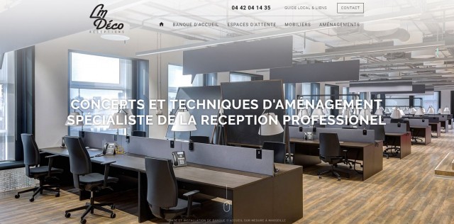 Fabricant de banques d'accueil haut de gamme à Marseille - LM Déco