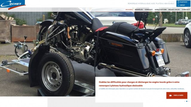 Où acheter une remorque porte-moto abaissable sur Paris ? - Cochet