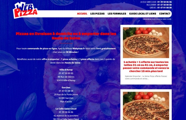 Comment se faire livrer une pizza à La Celle-Saint-Cloud ? - Web Pizza 