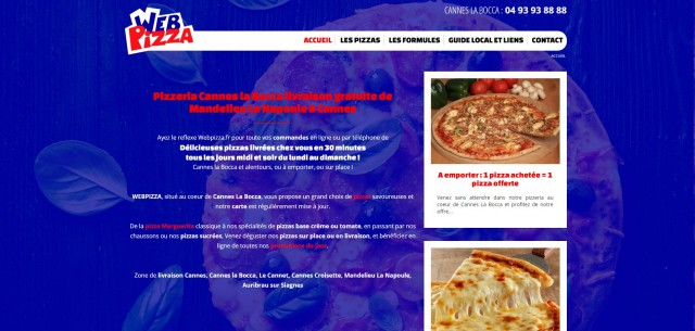 Pizzas sur place, à emporter ou en livraison sur Cannes - cannes.web-pizza.eu