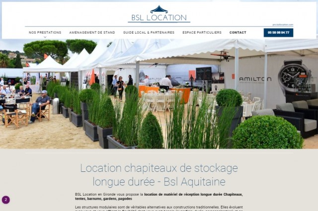 Location de chapiteau longue durée à Bordeaux - BSL Location