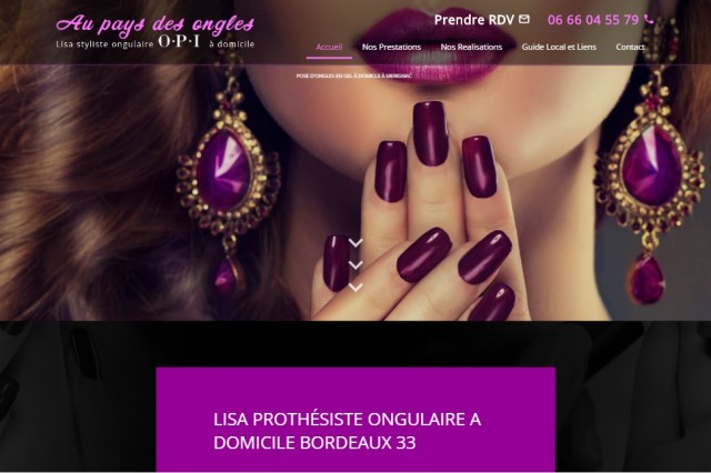 Pose d'ongles en gel à domicile à Bordeaux Caudéran - Au pays des ongles