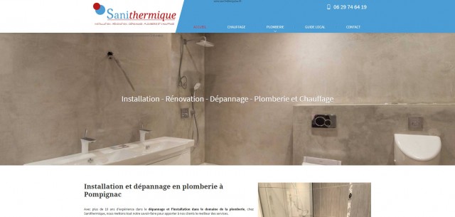 Installation, rénovation et dépannage de système de plomberie sur Pompignac - www.sanithermique33.fr